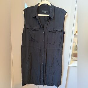 All Saints Charcoal Button-Up Top